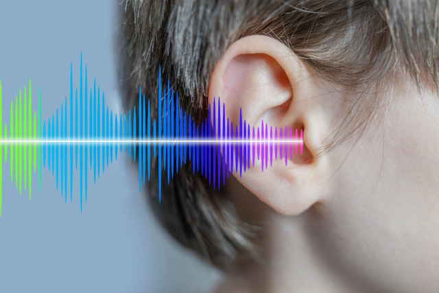 子どもの耳に音が届く