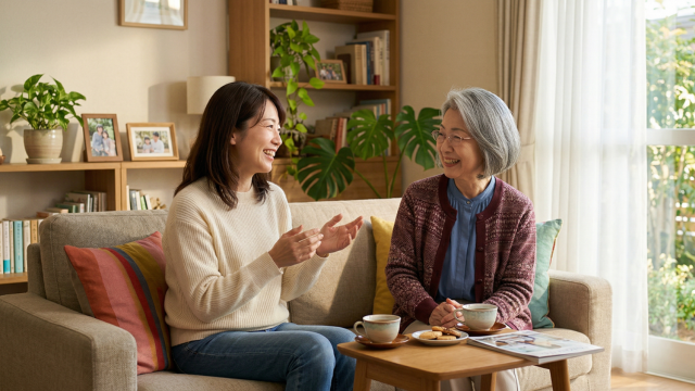 聞こえについて話し合う親子